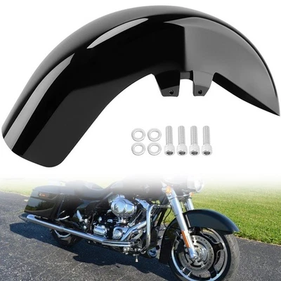 Vivid Black Front Fender Fit For Harley Touring Road Electra Glide 1989-2013 Foto 1 de 4