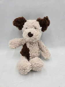 Jellycat Squiggle 8” Plush Tan Puppy Dog With Brown Ears - Picture 1 of 7