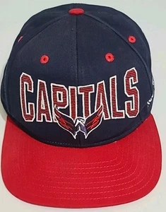 REEBOK Face off WASHINGTON CAPITALS Baseball Hat NWOT RARE One Size ❤️ Snapback - Picture 1 of 7