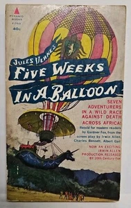 Five Weeks in a Balloon Jules Verne Pyramid Books 1962 Softcover - Picture 1 of 4