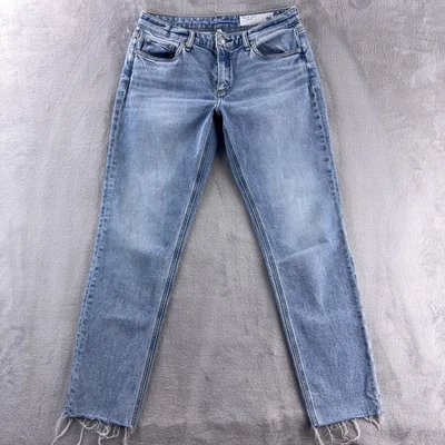 Rag & Bone Dre Jeans Womens Size 28x30 Light Wash Slim Boyfriend Frayed Hem - Image 1 of 4