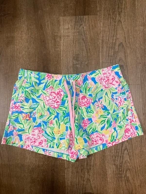 Pantalones Cortos Lilly Pulitzer Floral Y Mariposas Cordón 3 Pulgadas Talla XL Foto 1 de 4
