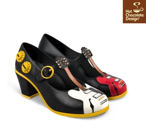 Hot Chocolate Design Classic Rock Heels Size UK 2 Vegan Shoes New Boxed  - Picture 1 of 12