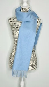 Australian Alpaca Connection Women's Knit Scarf 100% Fine Alpaca Wool Baby Blue - Picture 1 of 9