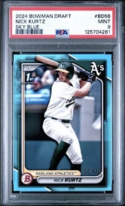 2024 Bowman Draft Nick Kurtz #BD-56 (RC) Sky Blue - Picture 1 of 2