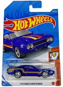 2021 Hot Wheels #209 Muscle Mania '71 Plymouth Road Runner 209/250 3/10 - Blue - Picture 1 of 1