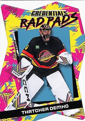 2023-24 UD Credentials Rad Pads Thatcher Demko #RP-14 Vancouver Canucks SSP!!! - Image 1 of 4