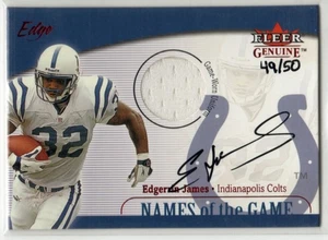 2001 Fleer Genuine Names of the Game Autographs #6 Edgerrin James #'d 49/50 - Picture 1 of 2