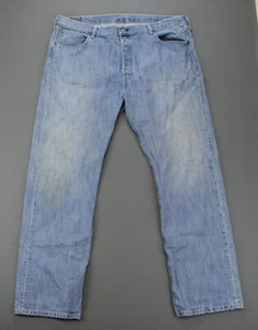 Levis 501 Jeans Men 42x32 Blue Vintage Button Fly Straight Leg Denim Classic Fit - Picture 1 of 10