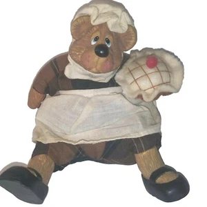 Vintage Russ Keramik Josette Thanksgiving Bäcker Bär Regal Sitter Herbst Kuchen  - Bild 1 von 8