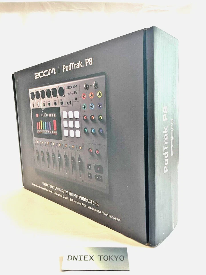 ZOOM PodTrak P8 Workstation for Podcast Recorder Smartphone Tablet Silver NEW - Image 1 of 4