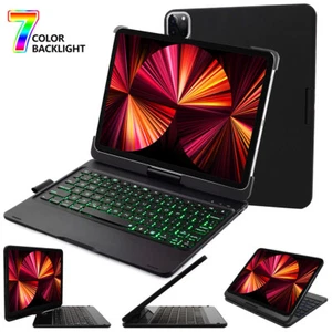 Smart Keyboard Case Folio for iPad Pro 12.9-inch M1 5th, 6th, Pro 11'' US Layout - Picture 1 of 13
