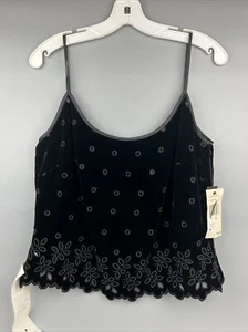 ABS by Allen Schwartz Women’s Black Velvet Tank Top Size 14 NWT - Picture 1 of 10
