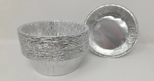 200 x Foil Pie Dish Aluminium Foil Pukka Pie Style 11cmx3.3cm 200cc Bake Oven - Picture 1 of 6