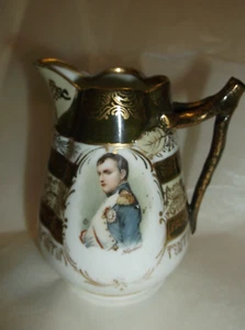 Antikes NAPOLEON Portrait Milchkännchen / kleiner Krug gemarkt (KISTER?) Deutsch - Bild 1 von 5