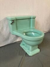 Vtg Jadeite Ming Green Low Boy Deco 1 Piece Toilet Old Standard Trenton 503-21E