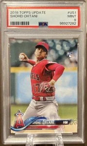 2018 Topps Update Pitching in Red Jersey Shohei Ohtani RC Rookie PSA 9 MINT - Picture 1 of 2