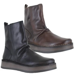 Womens Fly London RENO Zip Up Chelsea Dealer Mid Ankle Boots Sizes 4 to 8 - Picture 1 of 7