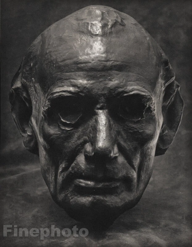 1935/63 EDWARD STEICHEN жизни маска президента ABRAHAM LLINCOLN фото искусства 12 x 16 - Изображение 1 из 1