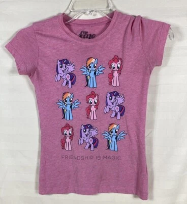 Girls T Shirt My Little Pony Graphic “Friendship is Magic” Girls Medium Pink - Image 1 of 4