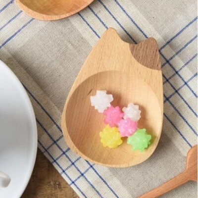 Деревянная тарелка для печенья с японским котом Mio - Изображение 1 из 4