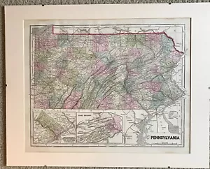 1845 Vintage Antique Map of Pennsylvania Political Districts - Picture 1 of 5