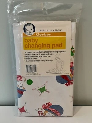Almohadilla Cambiadora de Vinilo Gerber Bebé Para Bolsa de Pañales Nuevo de Lote Antiguo Niño Niña Champiñón Tortuga Foto 1 de 4