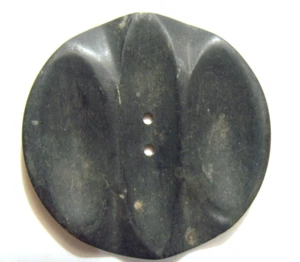 antique huge 2 inch early black plastic collector button 52359 - Picture 1 of 4