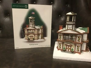 DEPT 56 NEW ENGLAND VILLAGE " WOODBRIDGE TOWN HALL" #56670 - Picture 1 of 10