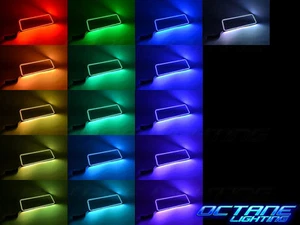 03-06 Chevy Silverado Multi-Color LED RGB Lower Passenger Headlight Halo Ring - Picture 1 of 6