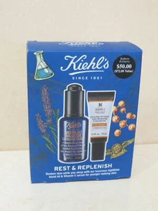 KIEHL'S REST & REPLENISH SET MIDNIGHT RECOVERY & LINE-REDUCING CONCENTRATE BOXED - Picture 1 of 2