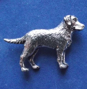 Pewter Labrador Retriever Dog Brooch Pin Quality - Picture 1 of 2