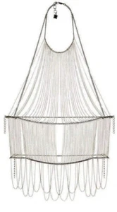 BCBG Maxazria Halter Body Chain Silver Linkage - Picture 1 of 2