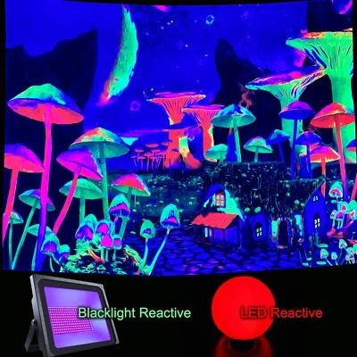 UV Tapestry, Fluorescent Tapestry, UV Reactive Backdrop, Blacklight Reactive - Image 1 of 2