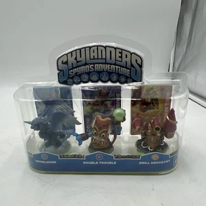 SKYLANDERS SPYRO'S ADVENTURE 3 PACK WHIRLWIND DOUBLE TROUBLE DRILL SERGEANT - Picture 1 of 11