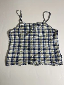 O’neail Y2K Youth Plaid Sleeveless Camisole Summer Beach Size L Pre-owned - Picture 1 of 7