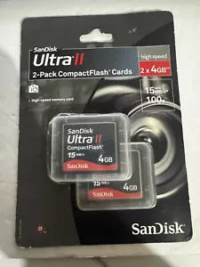SanDisk Ultra II 4GB 15Mb/s CF Compact Flash Genuine Memory Card NEW - Picture 1 of 2