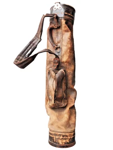 Vintage Golfbag / Golftasche / Carrybag aus Leder / leather - Picture 1 of 7