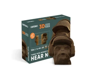 Three wise monkeys. Do not hear evil   ( Eco-cardboard material ) Сartonic - Picture 1 of 5