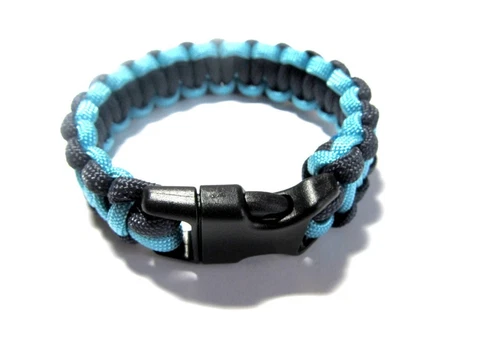 Tennessee Titans Team Colors Paracord Bracelet - Light Blue and Dark Blue Cover