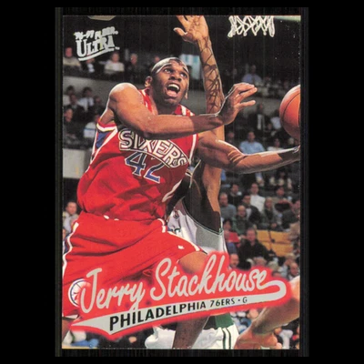 Jerry Stackhouse #83 1996 Fleer Ultra Philadelphia 76ers Basketball Card NBA NM - Image 1 of 3