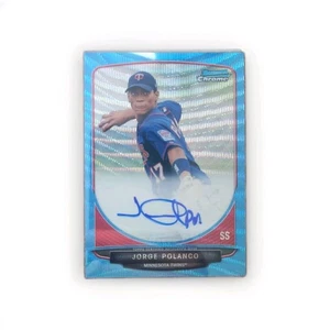 2013 Jorge Polanco Mariners Bowman Chrome Cyan Wave Auto 44/50 - Bild 1 von 2