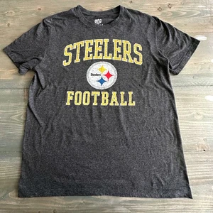 Pittsburgh Steelers Football T-Shirt Gray Graphic NFL Team Apparel '17 Men Sz L - Picture 1 of 6