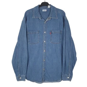 LEVIS Blue Shirt Long Sleeve Casual Cotton Mens L - Picture 1 of 4