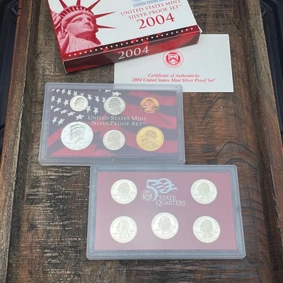 2004-S Silver Proof Dollar in OGP with COA - Image 1 of 4