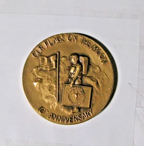 1979 Scottish Rite "Our Flags" American Astronaut on the Moon Space Medal 44mm - Picture 1 of 8