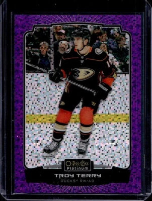 2022 O-Pee-Chee Platinum Troy Terry Violet Pixels #49/299 Ducks - Image 1 of 2