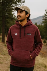 Coalatree Evolution Unisex Medium Hoodie Fleece Pullover Eco-friendly Burgundy - Picture 1 of 9
