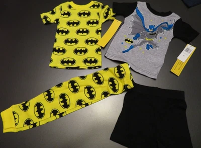 Новый с Ярлыками DC Comics Batman ребенка ясельного возраста 4 изделия пижамы комплект размер 3T - Изображение 1 из 4
