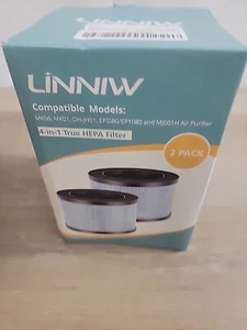 LINNIW 2 Pack 4 In 1 True HEPA filters for MK06,MK01,DHJ01,EPI080,EP1080,MJ001H - Picture 1 of 7
